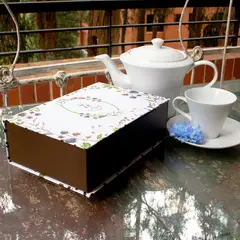 GENERICO - Caja de té 24X16X7 cm con 6 divisiones
