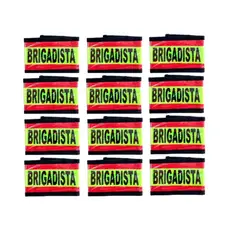 NACIONAL - BRAZALETE BRIGADISTA CINTA REFLECTIVO X 12 UND COLOR ROJO