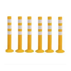 NACIONAL - HITO VIAL 75 CM COLOR AMARILLO X 6 UNDS INCLUYE TORNILLERIA