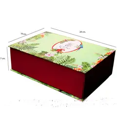 GENERICO - Caja de té 24X16X7 cm con 6 divisiones