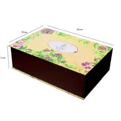 GENERICO - Caja de té 24X16X7 cm con 6 divisiones