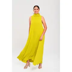 RAGTEX - VESTIDO LARGO CASUAL DE MUJER VERDE REF-2010