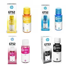 HP - Kit tintas GT52 Amarilla, Cian, Magenta + GT53 Negra