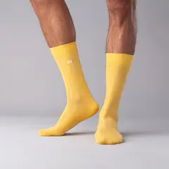 MARIO HERNANDEZ - Medias Acanaladas Extrafina Mostaza MH Socks