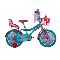 GW - Bicicleta para niñas rin 16 Princess Story Turquesa Perlado