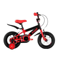 GW - Bicicleta para niños Rin 12 2 a 5 años Shadow Negro Br Rojo