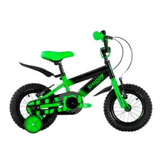 GW - Bicicleta para niños Rin 12 Shadow Negro Verde