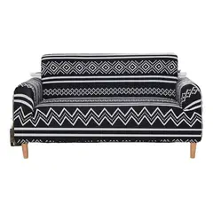 GENERAL - Forro Cubre Sofa Funda 3 Puestos Elastico Ajuste Cubierta Geometrica
