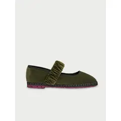 FLABELUS - Zapatos mafalda velvet olive Verde MAFALDAOLIVE