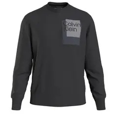 CALVIN KLEIN - Saco Negro Con Logo Superpuesto