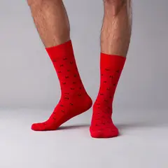 MARIO HERNANDEZ - Medias Monograma Rojo MH Socks