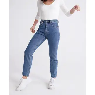 SUPERDRY - Jean Stretch Para Mujer High Rise Straight