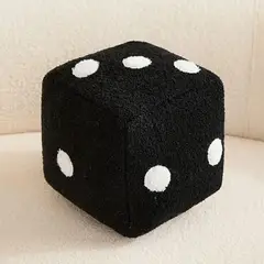 BANZAY - Cojín Dado 25x25 Borrego Negro