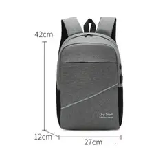GENERICO - Morral de nylon unisex con puerto usb - Gris