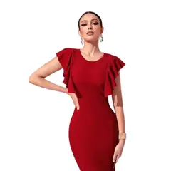 GENERICO - VESTIDO DE MUJER CEÑIDO DISEÑO UNICO