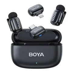 BOYA - Micrófono Inalámbrico Profesional Mini-12 Para Celulares y PC