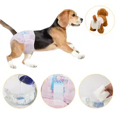 GENERICO - Pañal Desechable Para Mascota Hembra Por 10 Unds Talla S