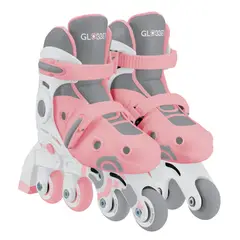 GLOBBER - Patines En Línea 2 En 1 Rosados Ajustables Para Niños