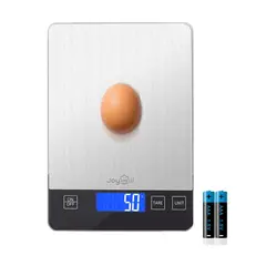 GEF - Bascula De Cocina Gramera Digital Acero Inoxidable 11 Libras