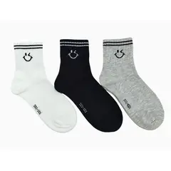 GENERICO - MEDIAS CANILLERAS CARITAS MULTICOLOR UNISEX PACK 3
