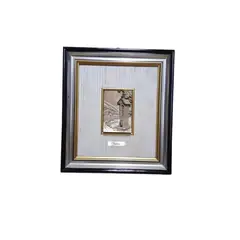 GENERICO - Cuadro Antiguo Italiano Valenti Bronce Baño De Plata
