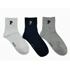 GENERICO - MEDIAS CANILLERAS CLASICAS MULTICOLOR UNISEX PACK* 3