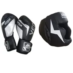 VENUM - Casco de Boxeo MMA + GUANTES DE BOXEO