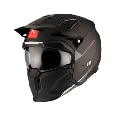 MT HELMETS - CASCO MT SSTREET FIGHTER CERT ECE2206 SOLID NEGRO MATE TLL L