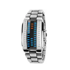 UBMD - Reloj Binario Electronico Plateado Mujer