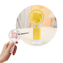 GENERICO - Mini Ventilador de Mano con Soporte Celular 3 Velocidades X31