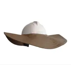NACIONAL - SOMBRERO ALERON PARA CASCO DE SEGURIDAD COLOR CAQUI