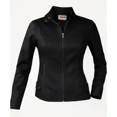 MODA EN CIRCUITO - Chaqueta Cuello Militar en Cuero -tex para mujer