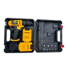EKOTOOLS - Taladro Inalámbrico Percutor 36V Trabajo Liviano 2 baterias + Caja