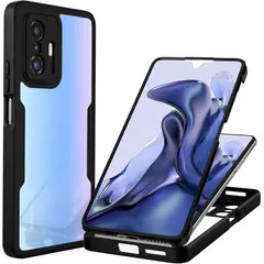 GENERICO - Estuche Forro Protector Funda 360 Para Xiaomi 11T / 11T pro Negro