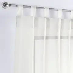 VIANNEY - Cortinas Translúcidas Tergal Beige LARGA