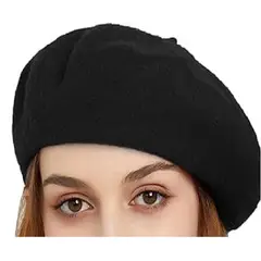 GENERICO - Boinas de lana gorras clásicas francesas artista Negro
