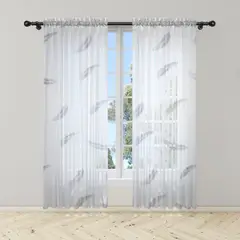 ADVANCE - Cortina Plumas en Velo Muselina 3 mts x 2.10 mts Dividido