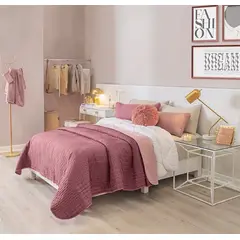 VIANNEY - Cubrelecho Novo Blush Talla Doble Ultra Ligero, Doble Vista -