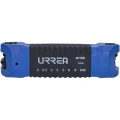 URREA - Juego De 7 Llaves Bristol Métricas Tipo Navaja