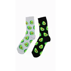 GENERICO - MEDIAS LARGAS PERSONAJES AGUACATES MULTICOLOR PAKC*5