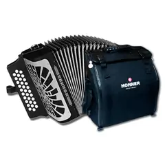 HOHNER - ACORDEÓN REY VALLENATO ADG NEGRO A4902S