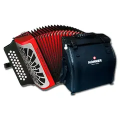 HOHNER - ACORDEÓN REY VALLENATO ADG ROJO A4904S
