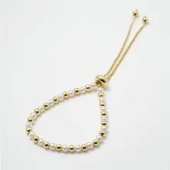 ENIGMA - Pulsera Mari con Perla Dorado Para Mujer_.