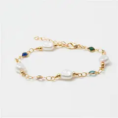 ENIGMA - Pulsera Oda al Amor con Perla Dorado Para Mujer