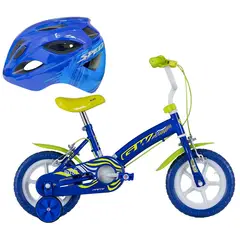 GW - Bicicleta + Casco Niño Rin 12 Con Ruedas Auxiliares
