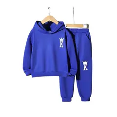 URBAN PLUS - Conjunto hombre y niño sudadera azul rey