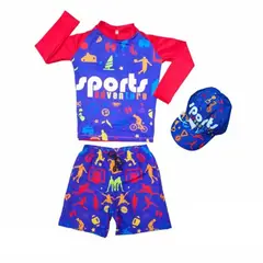 GENERICO - Traje de baño Infantil Buzo y Pantaloneta - Sport