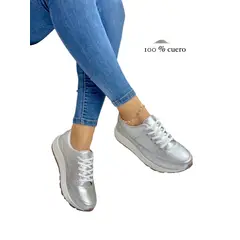 EVEGONZ - Tenis de Cuero Deportivo Para Mujer Moda