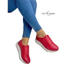EVEGONZ - Tenis de Cuero Deportivo Para Mujer Moda