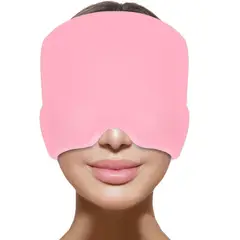 GENERAL - Gorro Antifaz Rosado Migraña Terapia Dolor Relajacion Frio Calor